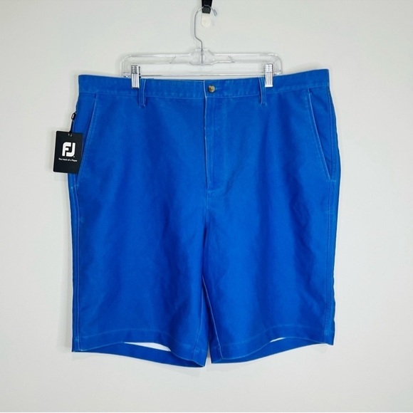 NWT FootJoy Blue Washed Twill Chino Shorts 42W - Picture 3 of 6